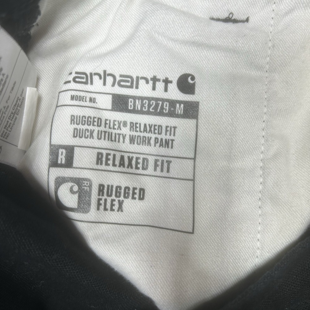 Carhartt Pants Mens 40x32 Black Work Carpenter Rugged Flex Relaxed 103279 BLK - Picture 11 of 16